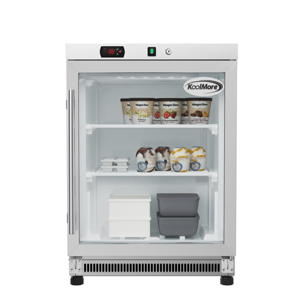 KoolMore 24 in. Commercial Countertop Display Freezer in White with
